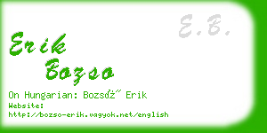 erik bozso business card